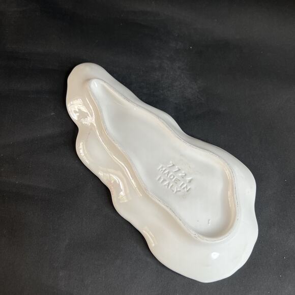 Vintage Majolica Chili Pepper Spoon Rest Italy Ceramic Style 7724 Kitchen Decor - Picture 6 of 7